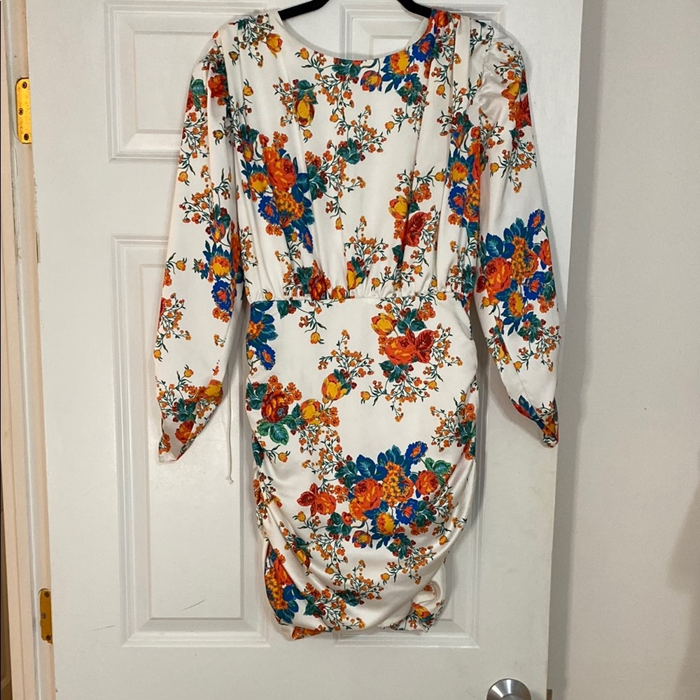 For Love And Lemons Multicolor Floral Long Sleeve Dress
